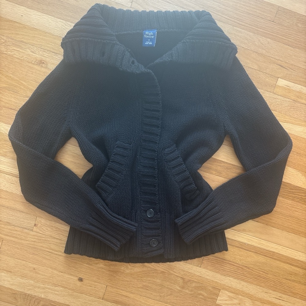 High Sierra Women's Black Cardigan Sweater